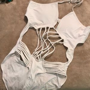 Fabletics White One Piece Bikini